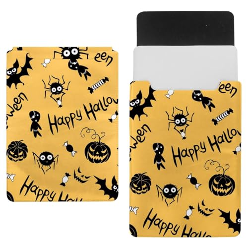 Laptop-Hülle, Tragetasche, Schutzhülle, 1,181 cm, wasserdicht, schmal, Computer-Abdeckung für Tablet, Notebook – Halloween, Zombie, Spinne, Fledermaus, Kürbis von VAPOKF