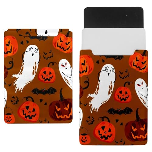 Laptop-Hülle, Tragetasche, Schutzhülle, 1,209 cm, wasserdicht, schmal, Computer-Abdeckung für Tablet, Notebook – Halloween-Kürbisse, Geister und Fledermäuse von VAPOKF