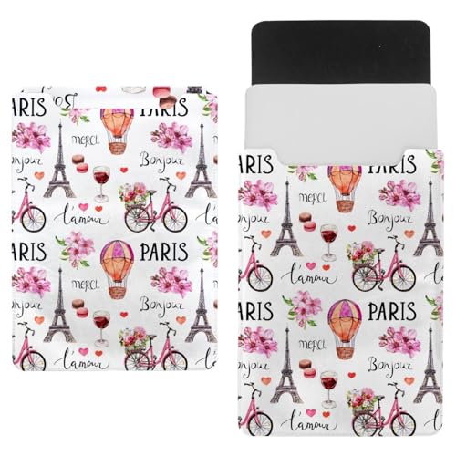 Laptop-Hülle, Tragetasche, Schutzhülle, 1,239,5 cm, wasserdicht, schmal, Computer-Abdeckung für Tablet, Notebook, rosa Blumen, Luftballonturm, Fahrrad Laptop-Hülle, Tragetasche, Schutzhülle, 1,239,5 cm, wasserdicht, schmal, Computer-Abdeckung für Tablet, Notebook, rosa Blumen, Luftballonturm, Fahrrad von VAPOKF