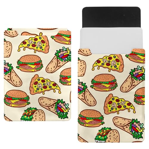 Laptop-Hülle, Tragetasche, Schutzhülle, 1,239,5 cm, wasserdicht, schmal, für Tablet, Notebook, Cheeseburger, Taco, Toast, Pizza von VAPOKF