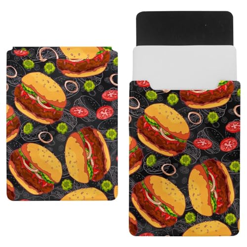 Laptop-Hülle, Tragetasche, Schutzhülle, 1,239,5 cm, wasserdicht, schmal, für Tablet, Notebook, Rind, Burger, eingelegte Gurken, Zwiebeln von VAPOKF