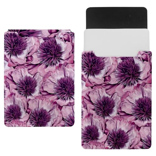 Laptop-Hülle, Tragetasche, Schutzhülle, 1,239,5 cm, wasserdicht, schmal, für Tablet, Notebook, blühende lila Blumen von VAPOKF
