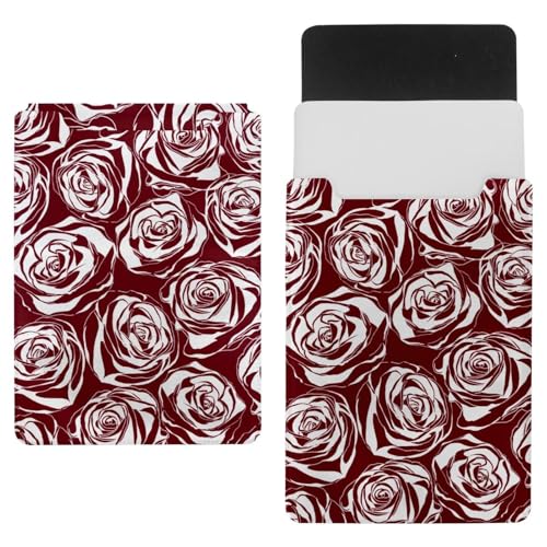 Laptop-Hülle, Tragetasche, Schutzhülle, 1,239,5 cm, wasserdicht, schmal, für Tablet, Notebook, nahtloses Rosenmuster von VAPOKF