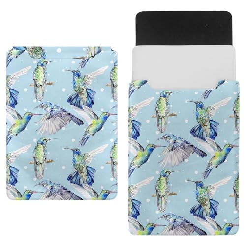Laptop-Hülle, Tragetasche, Schutzhülle, wasserdicht, schmal, für Tablet, Notebook, Aquarell, Kolibri und Schnee von VAPOKF