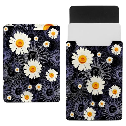 Laptop-Hülle, Tragetasche, Schutzhülle, wasserdicht, schmal, für Tablet, Notebook, Kamillenblume mit gefüttertem Muster von VAPOKF