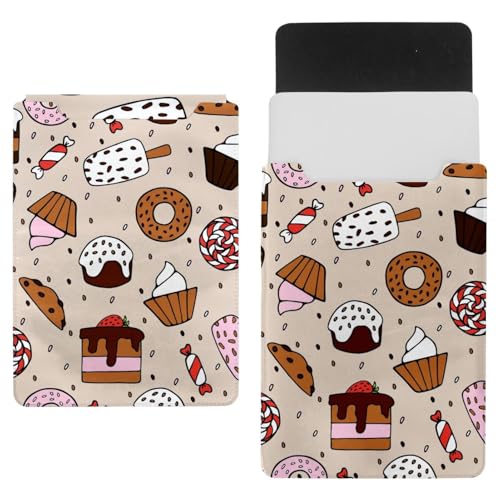 Laptop-Hülle, Tragetasche, Schutzhülle, wasserdicht, schmal, für Tablet, Notebook, Süßigkeiten, Donuts, Kuchen, Eis, Gebäck von VAPOKF