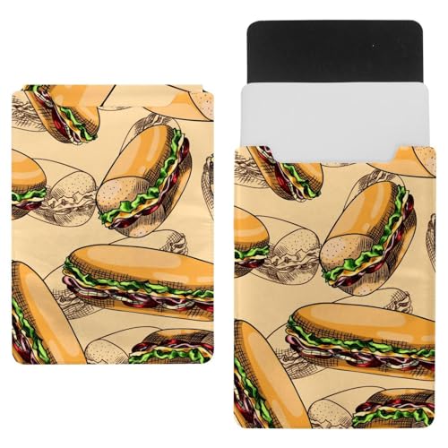Laptop-Hülle, Tragetasche, Schutzhülle, wasserdicht, schmal, für Tablet, Notebook, leckeres Sandwich, Fast Food von VAPOKF