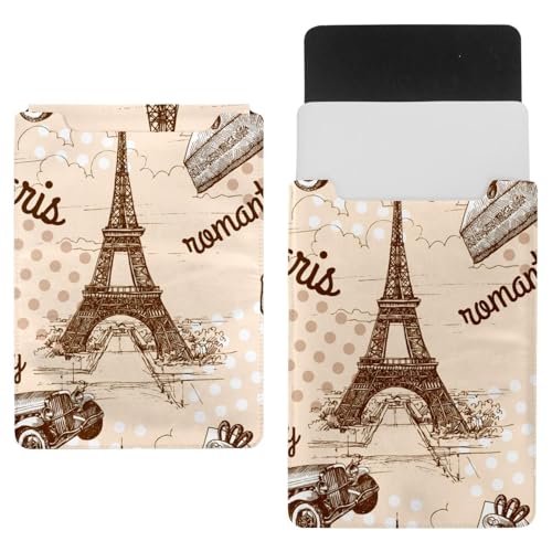 Laptop-Hülle, Tragetasche, Schutzhülle, wasserdicht, schmal, für Tablet, Notebook, romantischer Eiffelturm Paris von VAPOKF