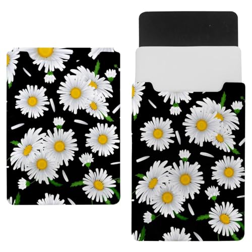 Laptop-Hülle, Tragetasche, Schutztasche, 1,239,5 cm, wasserdicht, schmal, für Tablet, Notebook, Kamillenblüten auf dunkel von VAPOKF