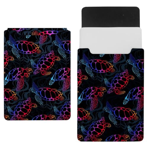 Laptop-Schutzhülle, 843,3 cm, wasserdicht, schmal, für Tablet, Notebook, Meeresschildkröte in psychedelischer Farbe von VAPOKF
