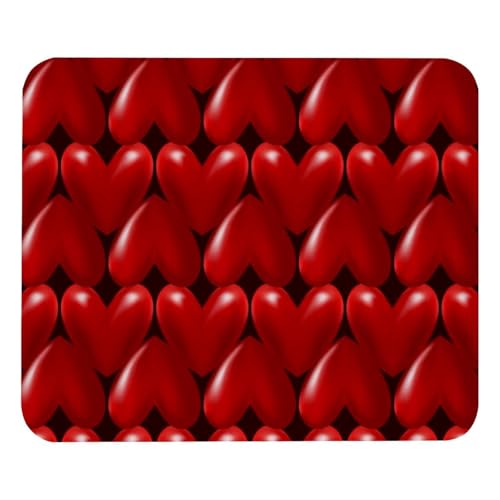 VAPOKF Gaming-Mauspad, 3D-Herzen, rotes Liebesmuster, Mauspad für Schreibtisch, Heimbüro, rutschfeste Gummiunterseite, Tastatur-Pad, Laptop-Schreibtischunterlage VAPOKF Gaming-Mauspad, 3D-Herzen, rotes Liebesmuster, Mauspad für Schreibtisch, Heimbüro, rutschfeste Gummiunterseite, Tastatur-Pad, Laptop-Schreibtischunterlage von VAPOKF