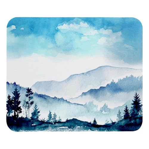 VAPOKF Gaming-Mauspad, Aquarell-Berg- und Baumdruck-Mauspad für Schreibtisch, Heimbüro, rutschfeste Gummiunterseite, Tastatur-Pad, Laptop-Schreibtischunterlage VAPOKF Gaming-Mauspad, Aquarell-Berg- und Baumdruck-Mauspad für Schreibtisch, Heimbüro, rutschfeste Gummiunterseite, Tastatur-Pad, Laptop-Schreibtischunterlage von VAPOKF