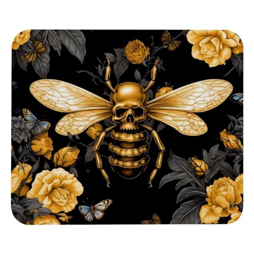 VAPOKF Gaming-Mauspad, Bienenschädel, Vintage-Blumendruck, Mauspad für Schreibtisch, Heimbüro, rutschfeste Gummiunterseite, Tastatur-Pad, Laptop-Schreibtischunterlage VAPOKF Gaming-Mauspad, Bienenschädel, Vintage-Blumendruck, Mauspad für Schreibtisch, Heimbüro, rutschfeste Gummiunterseite, Tastatur-Pad, Laptop-Schreibtischunterlage von VAPOKF