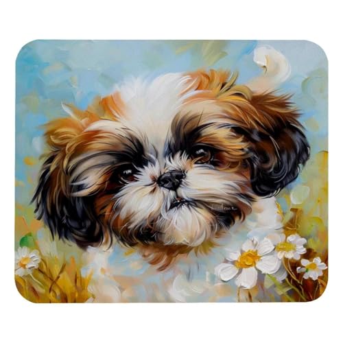 VAPOKF Gaming-Mauspad, Shih Tzu Hund, Welpe, Malerei, Drucke, Mauspad für Schreibtisch, Heimbüro, rutschfeste Gummiunterseite, Tastatur-Pad, Laptop-Schreibtischunterlage VAPOKF Gaming-Mauspad, Shih Tzu Hund, Welpe, Malerei, Drucke, Mauspad für Schreibtisch, Heimbüro, rutschfeste Gummiunterseite, Tastatur-Pad, Laptop-Schreibtischunterlage von VAPOKF