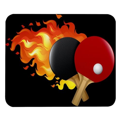 VAPOKF Gaming-Mauspad, flammende Tischtennis-Set, Druck-Mauspad für Schreibtisch, Heimbüro, rutschfeste Gummiunterseite, Tastatur-Pad, Laptop-Schreibtischunterlage VAPOKF Gaming-Mauspad, flammende Tischtennis-Set, Druck-Mauspad für Schreibtisch, Heimbüro, rutschfeste Gummiunterseite, Tastatur-Pad, Laptop-Schreibtischunterlage von VAPOKF