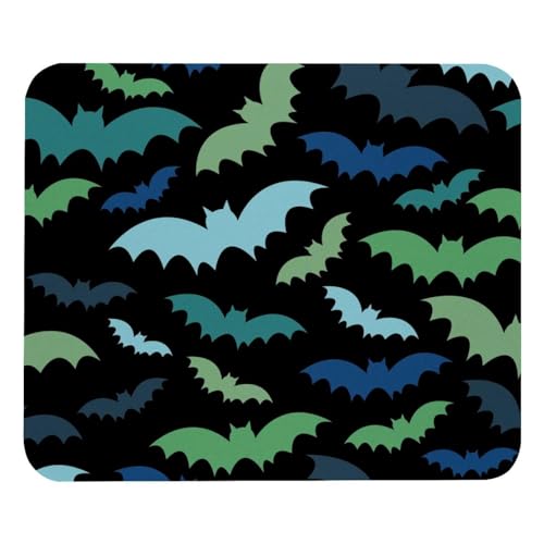 VAPOKF Halloween-Mauspad mit Fledermaus-Silhouette, quadratisches Mauspad für Büro-Laptop, rutschfeste Gummiunterseite, Gaming-Mauspad, 21,1 x 24,9 cm VAPOKF Halloween-Mauspad mit Fledermaus-Silhouette, quadratisches Mauspad für Büro-Laptop, rutschfeste Gummiunterseite, Gaming-Mauspad, 21,1 x 24,9 cm von VAPOKF