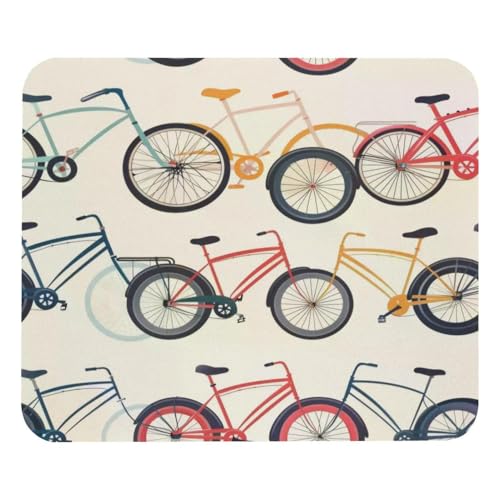 VAPOKF Many Bikes Mauspad, quadratisches Mauspad für Büro-Laptop, rutschfeste Gummiunterseite, Gaming-Mauspad, 21,1 x 24,9 cm von VAPOKF