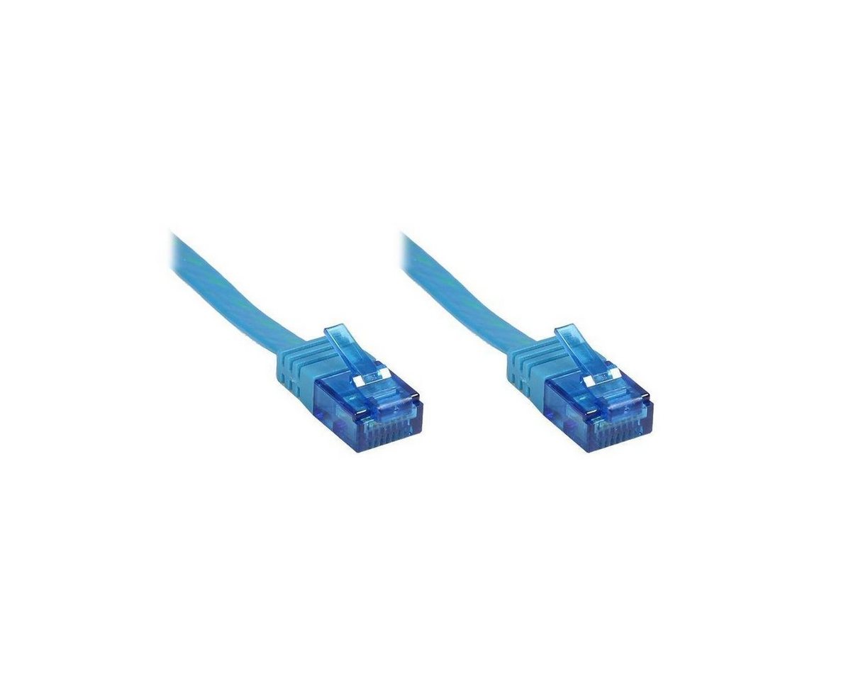 VARIA 8060-HF005B - Patchkabel Cat.6a, U/UTP, 0,5m, blau LAN-Kabel, (50,00 cm) von VARIA
