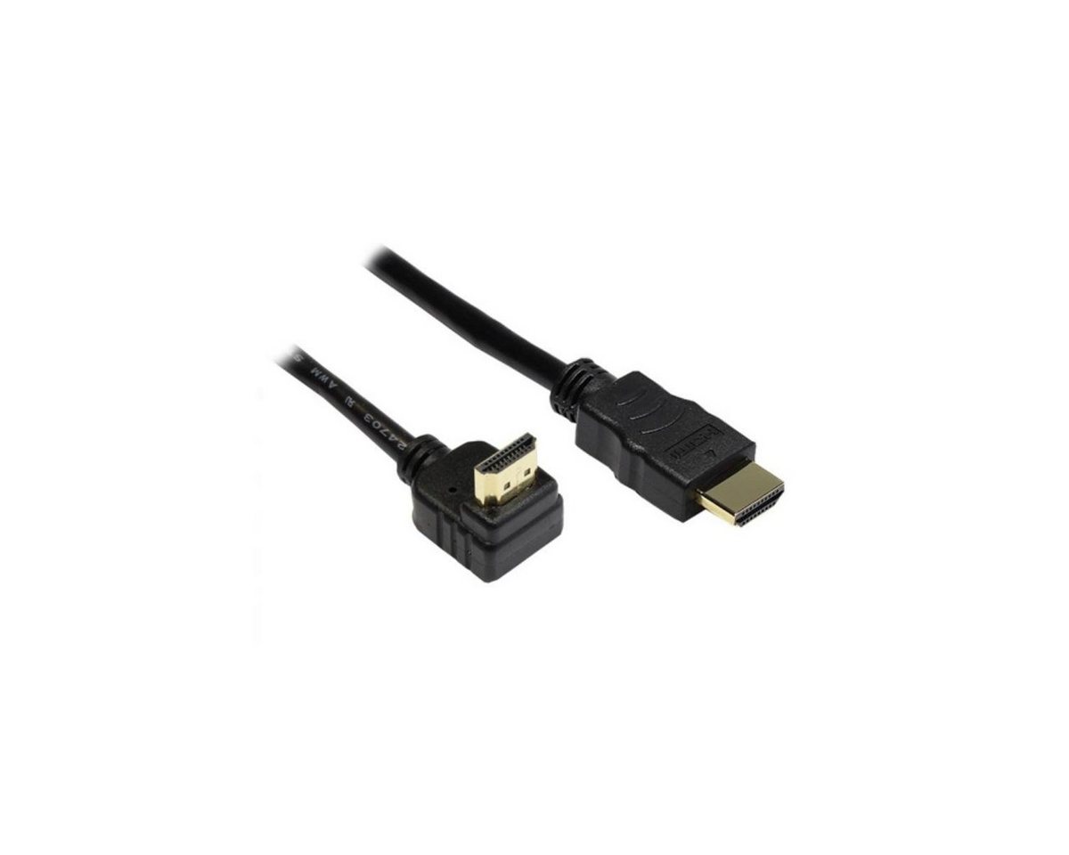 VARIA High-Speed-HDMI-Kabel mit Ethernet, Winkelstecker oben, 2 m HDMI-Kabel, HDMI, HDMI (200,00 cm) von VARIA