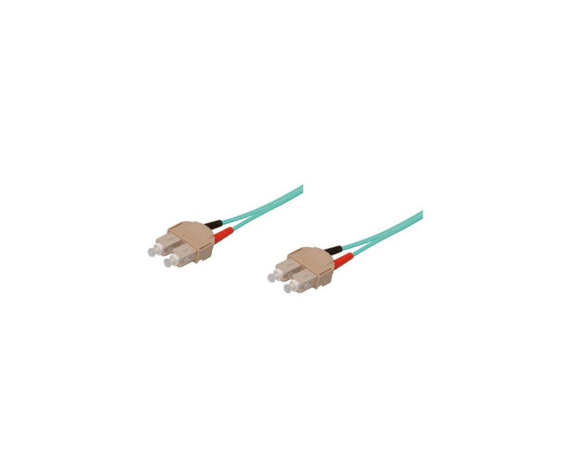 VARIA LWL-Kabel, 1 m, Duplex OM3 (Multimode, 50/125) SC/SC Glasfaserkabel, SC Duplex, (100,00 cm) von VARIA