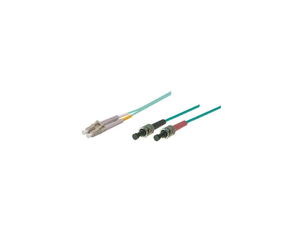 VARIA LWL-Kabel, 1 m, Duplex OM3 (Multimode, 50/125) ST/LC Glasfaserkabel, LC Duplex, (100,00 cm) von VARIA