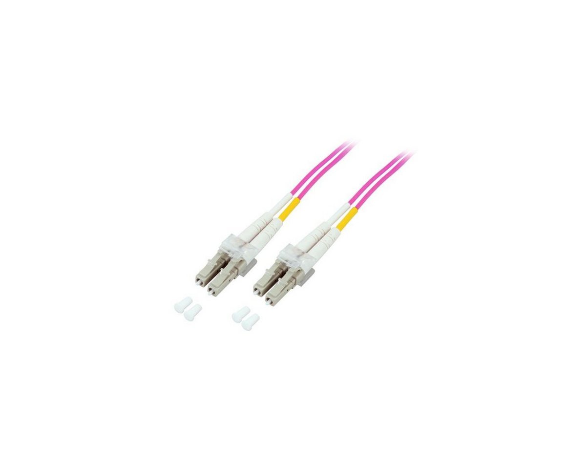 VARIA LWL-Kabel, 1 m, Duplex OM4 (Multimode, 50/125) LC/LC Glasfaserkabel, LC Duplex, (100,00 cm) von VARIA