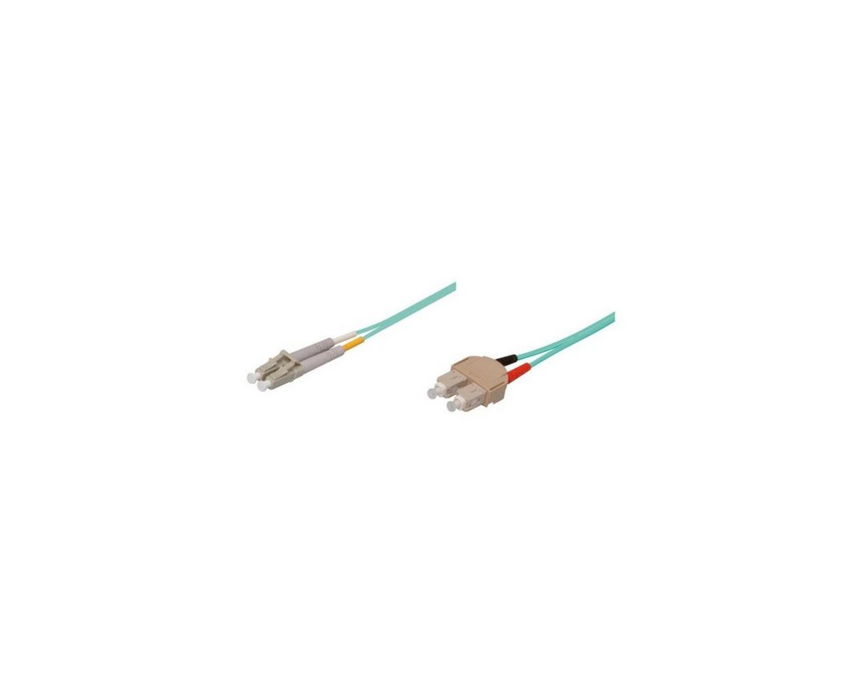 VARIA LWL-Kabel, 10 m, Duplex OM3 (Multimode, 50/125) SC/LC Glasfaserkabel, SC Duplex, (1000,00 cm) von VARIA