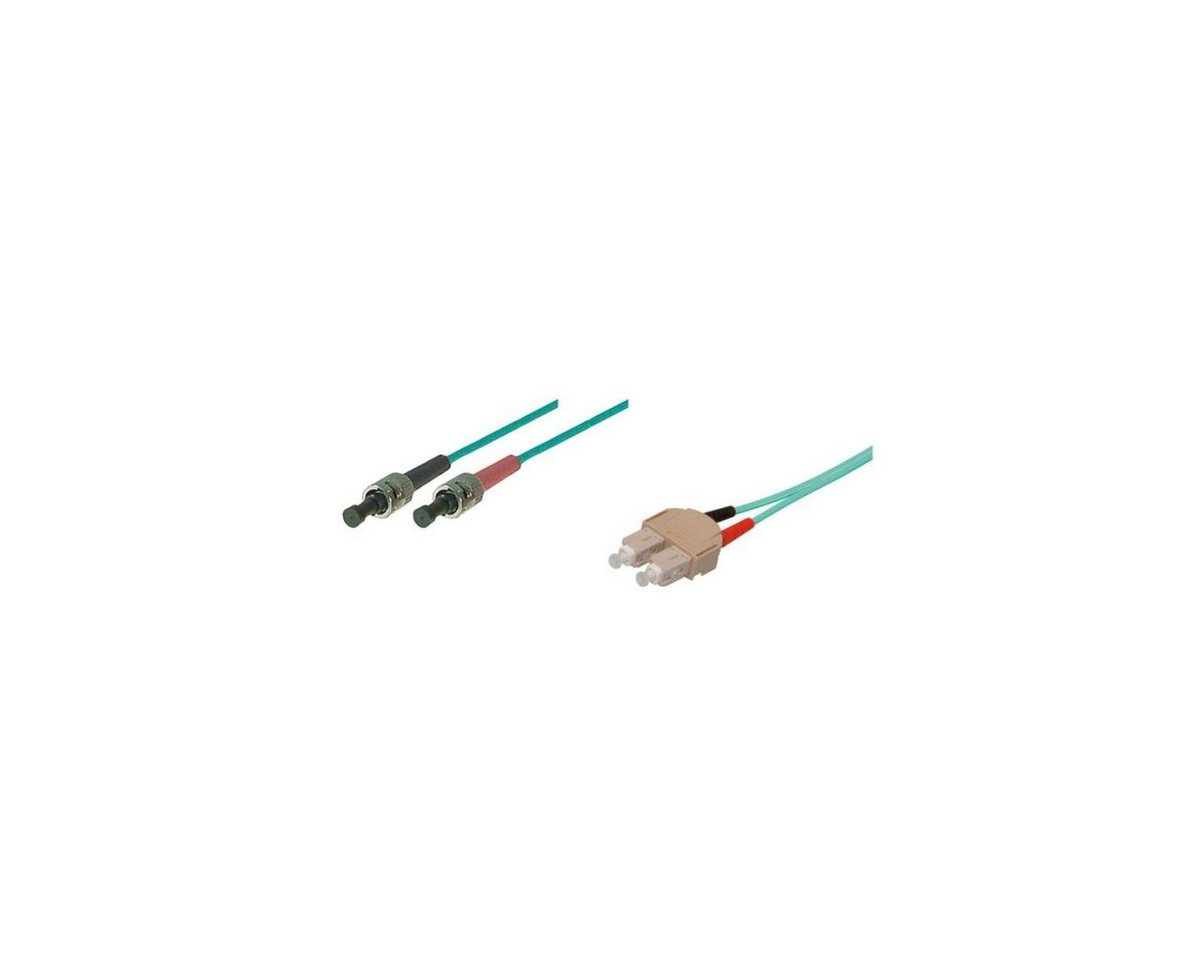 VARIA LWL-Kabel, 10 m, Duplex OM3 (Multimode, 50/125) ST/SC Glasfaserkabel, ST Duplex, (1000,00 cm) von VARIA