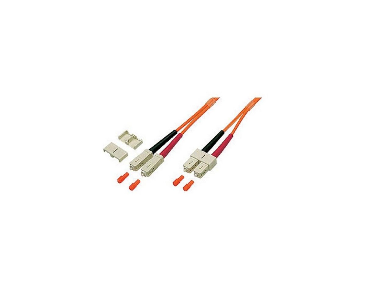 VARIA LWL-Kabel, 2 m, Duplex OM2 (Multimode, 50/125) SC/SC Glasfaserkabel, SC Duplex, (200,00 cm) von VARIA