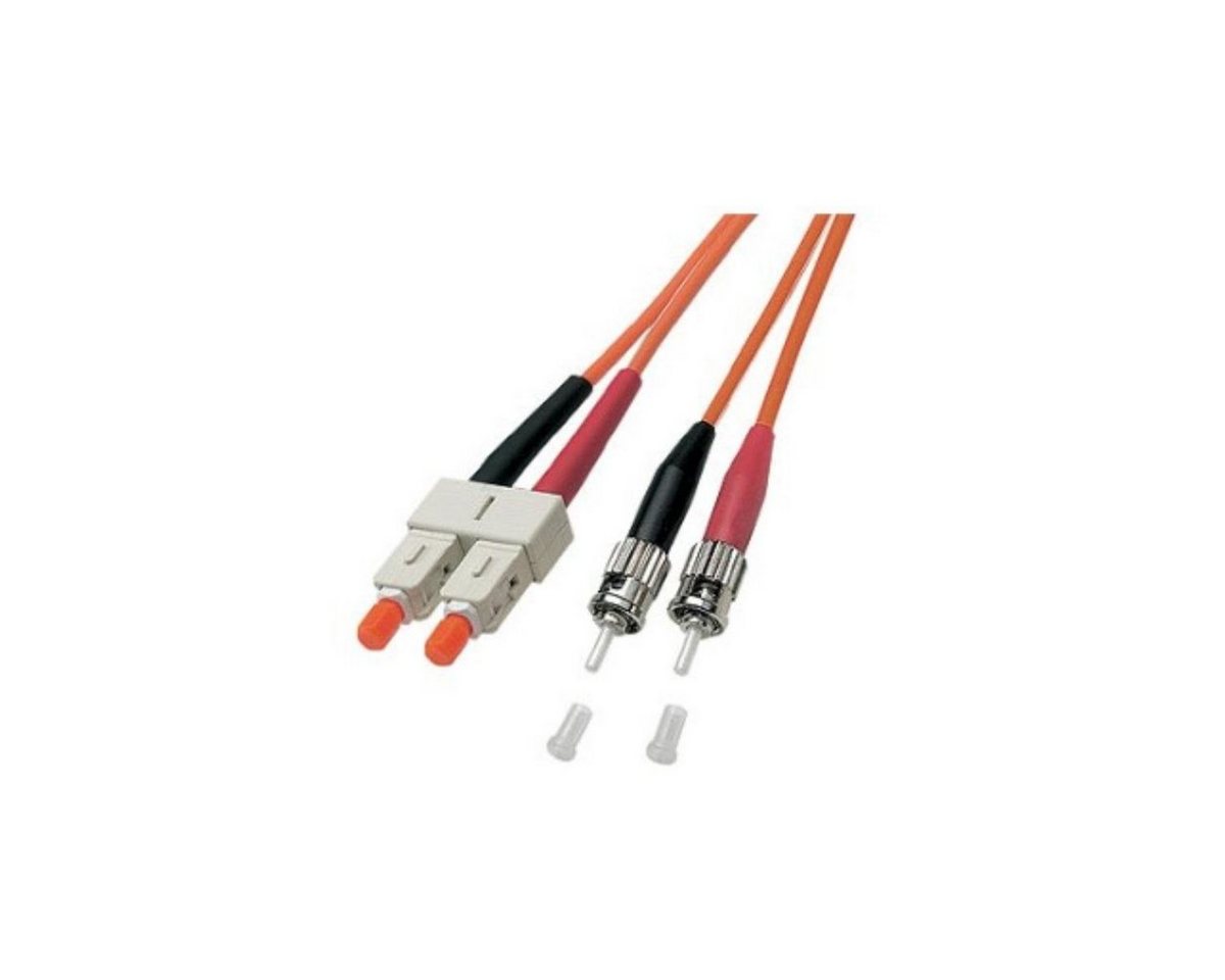 VARIA LWL-Kabel, 2 m, Duplex OM2 (Multimode, 50/125) ST/SC Glasfaserkabel, ST Duplex, (200,00 cm) von VARIA