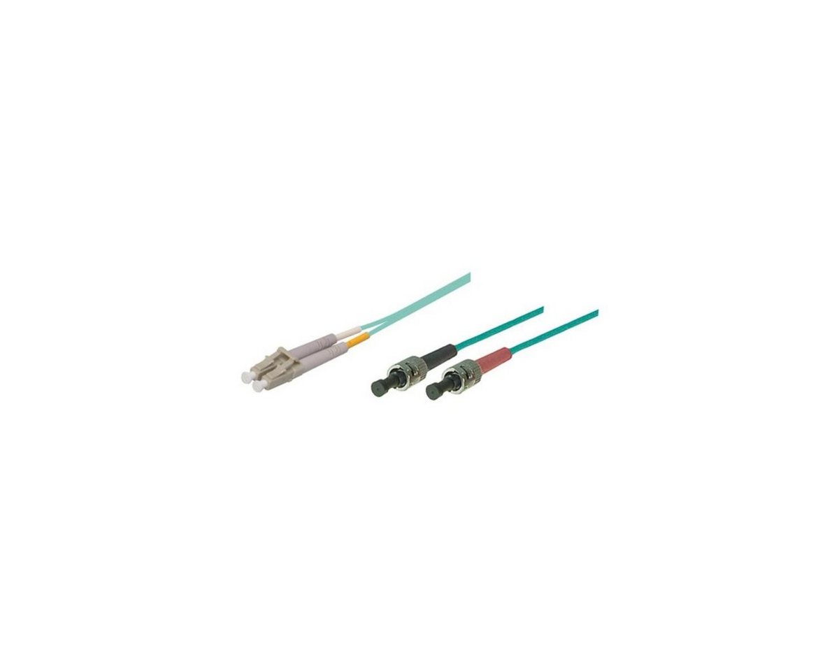 VARIA LWL-Kabel, 3 m, Duplex OM3 (Multimode, 50/125) ST/LC Glasfaserkabel, ST Duplex, (300,00 cm) von VARIA