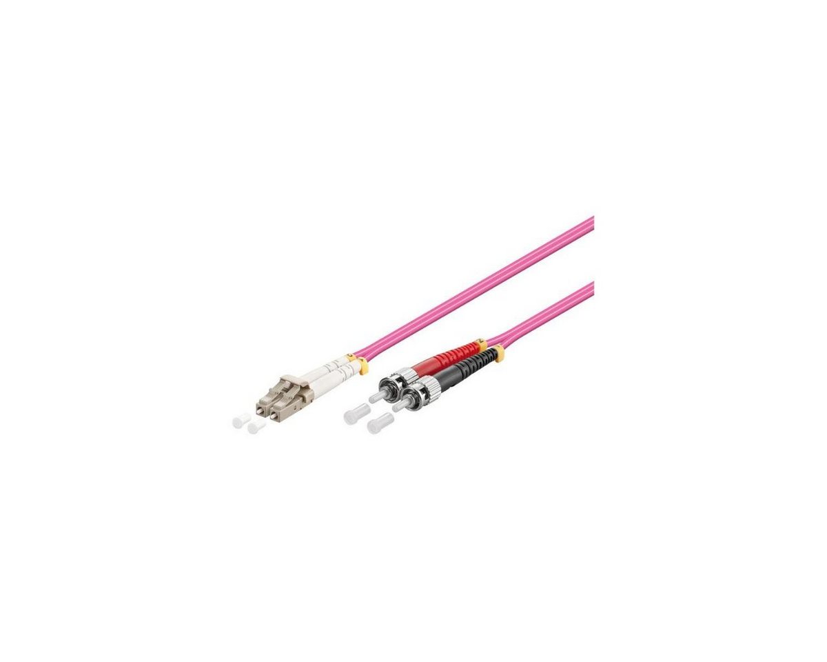 VARIA LWL-Kabel, 5 m, Duplex OM4 (Multimode, 50/125) LC/ST Glasfaserkabel, LC Duplex, (500,00 cm) von VARIA