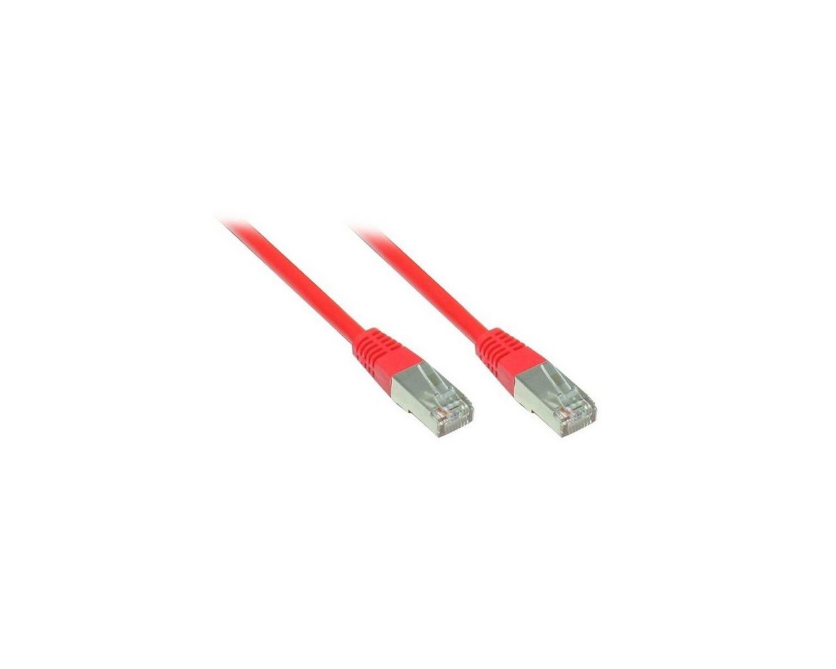 VARIA SO-30975 - Patchkabel Cat.5, F/UTP, 1m, rot LAN-Kabel, (100,00 cm) von VARIA