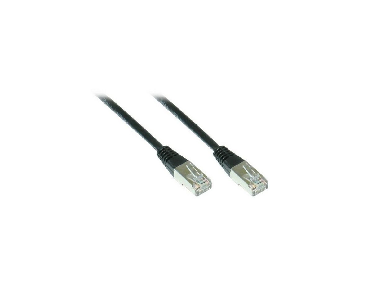 VARIA SO-30992 - Patchkabel Cat.5, F/UTP, 1m, schwarz LAN-Kabel, (100,00 cm) von VARIA