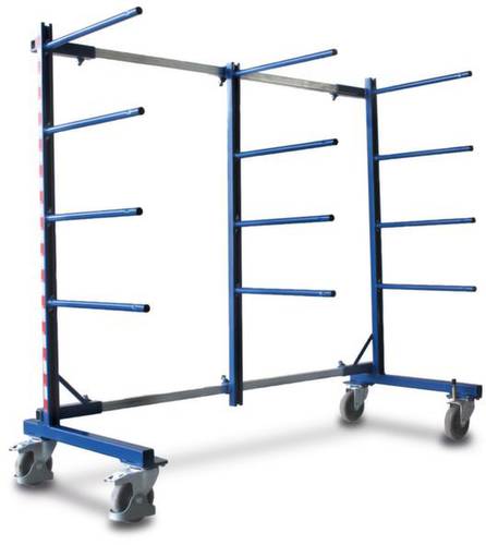 VARIOfit SW-210.006 Tragarmwagen Stahl pulverbeschichtet Traglast (max.): 400kg Bereifung=Vollgummi von VARIOFIT