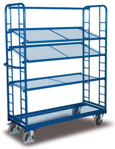 VARIOfit SW-540.212 Etagenwagen Stahl pulverbeschichtet Traglast (max.): 250kg Enzianblau (RAL 5010) von VARIOFIT