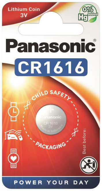 Panasonic Lithium Power CR1616/1B Knopfzellen Lithium von VARTA Consumer Batteries