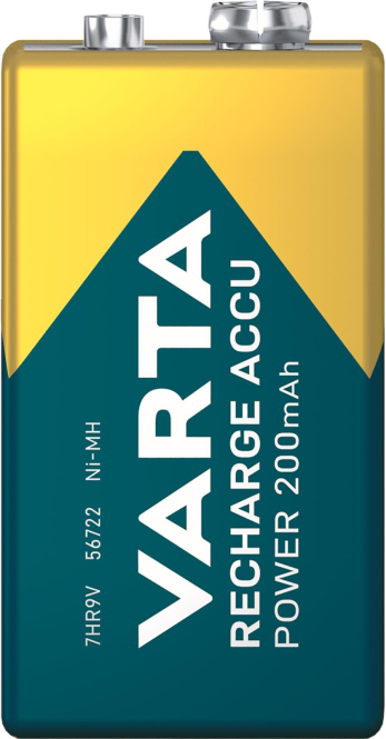 VARTA POWER Akku E-Block 9V 56722 200mAh Kartonware / Tray 56722101111 (Inhalt 20 Stück) von VARTA Consumer Batteries