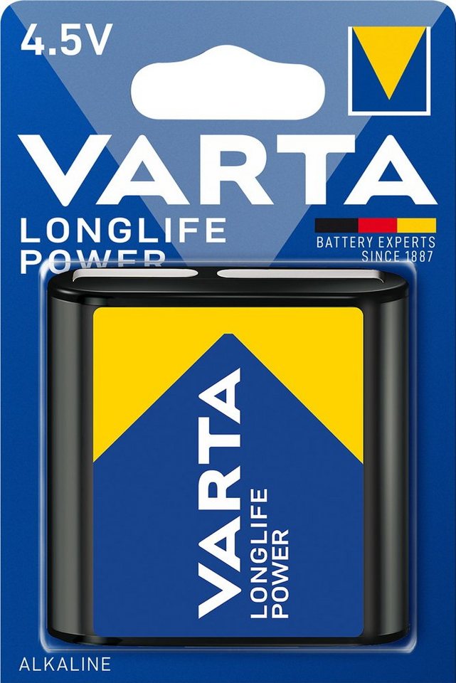 VARTA 1 Varta 4912 Longlife Power 4,5V Alkaline Batterie Blister Batterie von VARTA