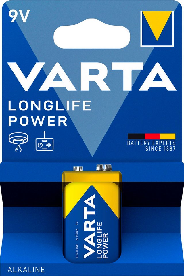 VARTA 1 Varta 4922 Longlife Power 9V Block Alkaline Batterie Blister Batterie VARTA 1 Varta 4922 Longlife Power 9V Block Alkaline Batterie Blister Batterie von VARTA