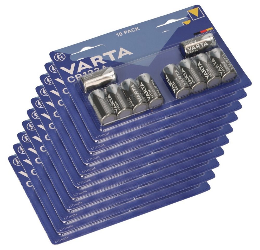 VARTA 100x CR123A Varta Batterie Lithium 3V Photo Blister Batterie VARTA 100x CR123A Varta Batterie Lithium 3V Photo Blister Batterie von VARTA