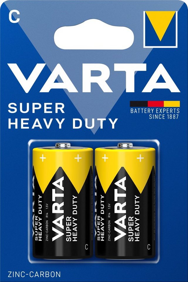 VARTA 2 2014 Super Heavy Duty C / Baby Zink-Kohle im 2er Blister Batterie von VARTA
