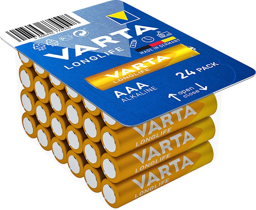 VARTA 24 Varta 4103 Longlife AAA / Micro Alkaline Batterien in 24er Box Batterie VARTA 24 Varta 4103 Longlife AAA / Micro Alkaline Batterien in 24er Box Batterie von VARTA