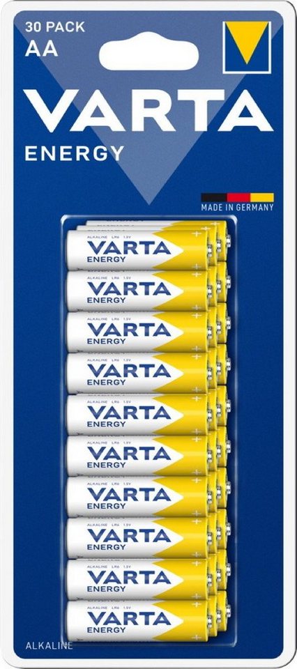 VARTA 30 Varta 4106 Energy AA / Mignon Alkaline Batterien im 30er Blister Batterie von VARTA