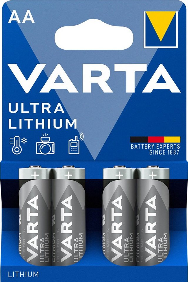 VARTA 4 Professional Ultra AA / Mignon Lithium Batterien im 4er Blister Batterie VARTA 4 Professional Ultra AA / Mignon Lithium Batterien im 4er Blister Batterie von VARTA