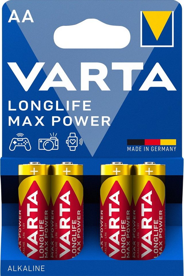 VARTA 4706 Longlife Max Power AA / Mignon Alkaline 4er Blister Batterie VARTA 4706 Longlife Max Power AA / Mignon Alkaline 4er Blister Batterie von VARTA
