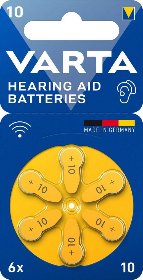 VARTA 6 Typ 10 Zink-Luft Hörgerätebatterien im 6er Blister 24610 Batterie VARTA 6 Typ 10 Zink-Luft Hörgerätebatterien im 6er Blister 24610 Batterie von VARTA