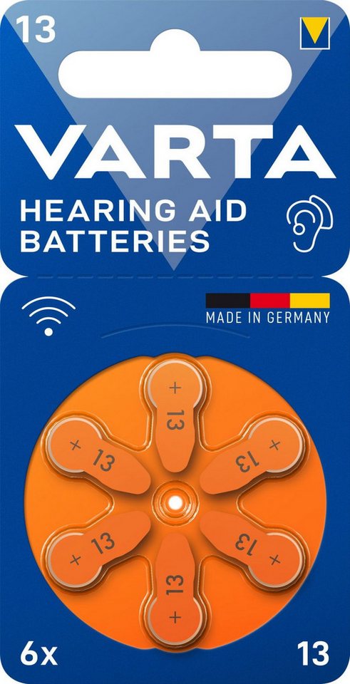 VARTA 6 Typ 13 Zink-Luft Hörgerätebatterien im 6er Blister 24606 Batterie VARTA 6 Typ 13 Zink-Luft Hörgerätebatterien im 6er Blister 24606 Batterie von VARTA