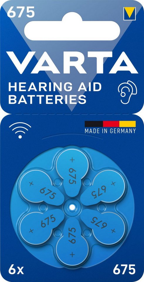 VARTA 6 Typ 675 Zink-Luft Hörgerätebatterien im 6er Blister 24600 Batterie VARTA 6 Typ 675 Zink-Luft Hörgerätebatterien im 6er Blister 24600 Batterie von VARTA