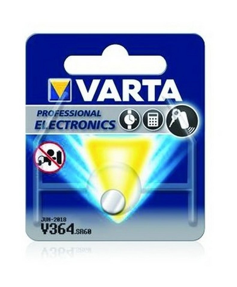 VARTA Batterie, (2 V), Knopfzelle 1,55V SR60 Silberoxid 20 mAh Ø6,8 x 2,15 mm RW320/SR621SW von VARTA